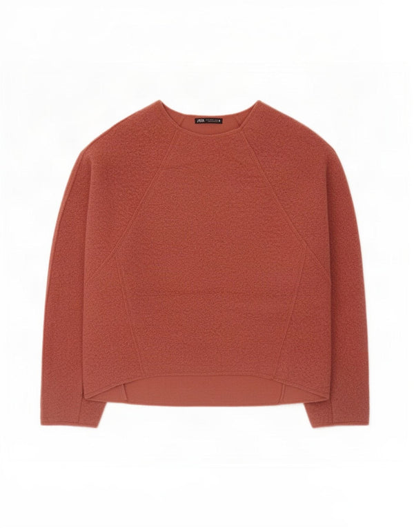 Maglione maglione oversize con scollo a barca da donna Zara UK 10 piccolo rosa