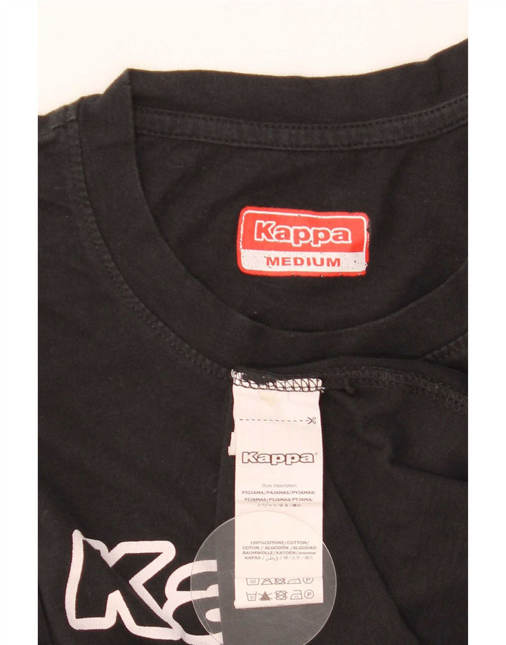 T-shirt grafica da uomo Kappa Top in cotone nero medio