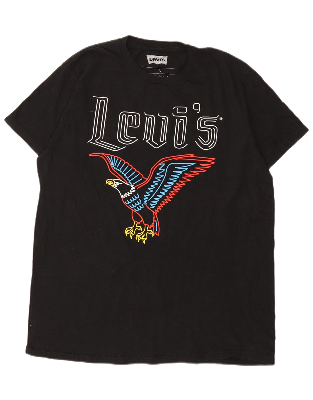 T-shirt grafica da uomo Levi's Top grande in cotone nero