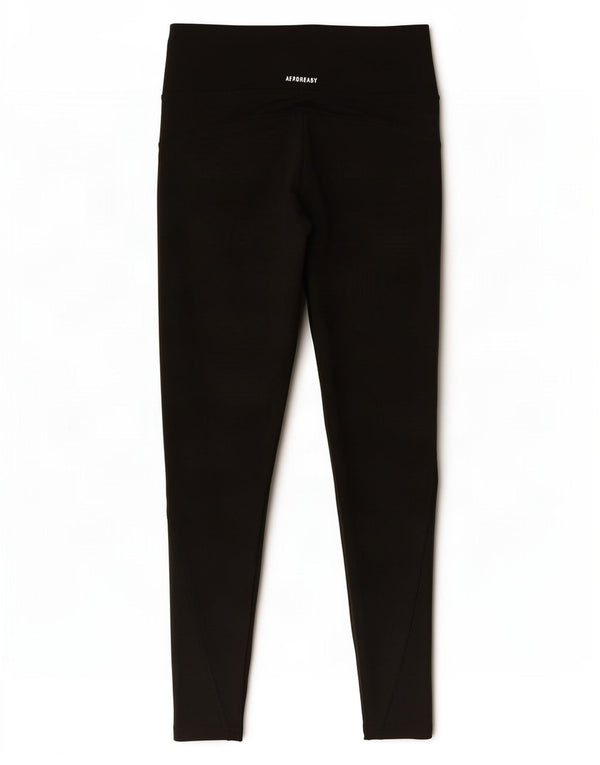 Leggings aderenti da donna Adidas UK 8/10 Small Poliestere nero