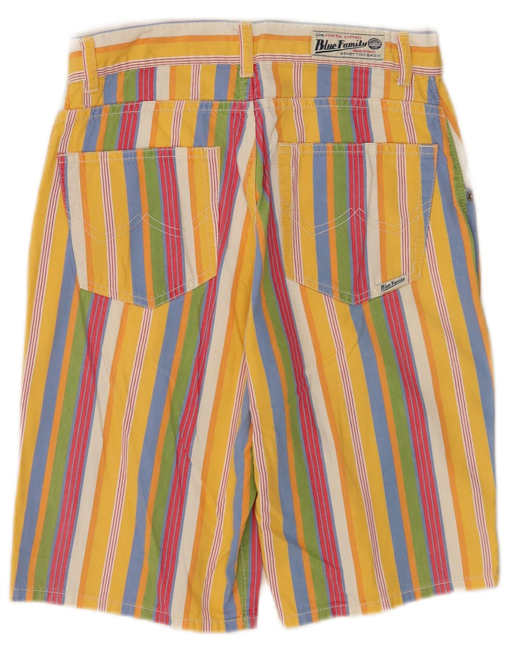 Pantaloncini casual da donna Benetton IT 44 Medium W26 a righe multicolori