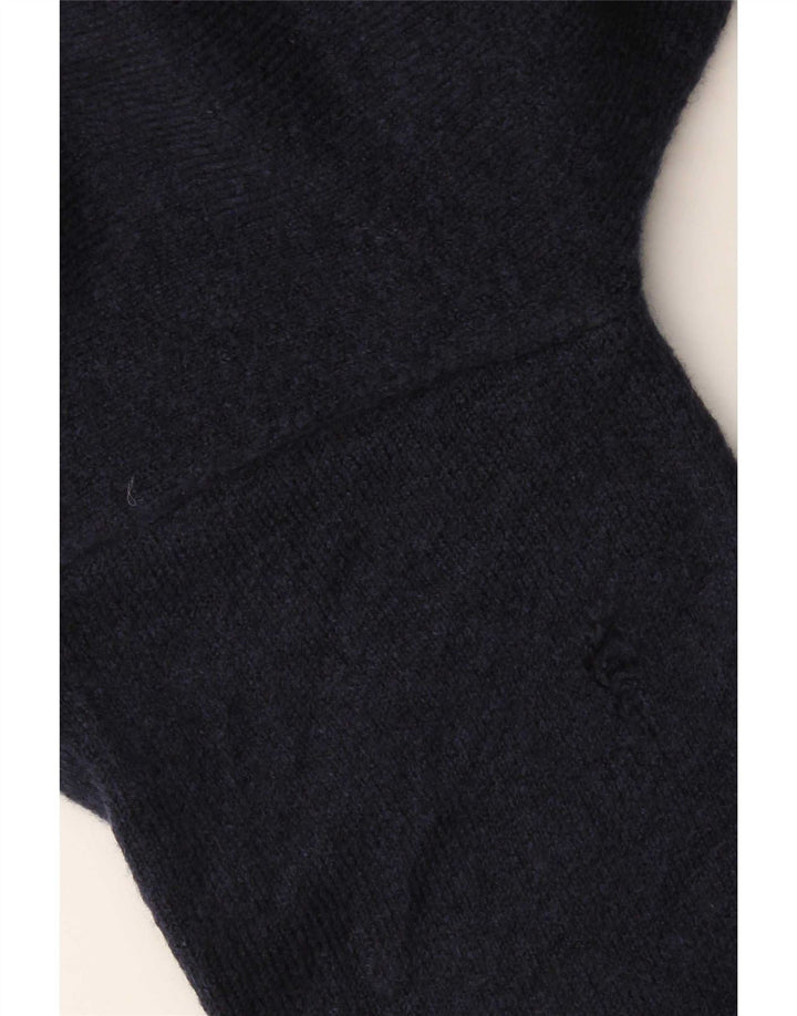 Maglione maglione oversize con collo alto da donna Zara UK 10 piccolo blu navy