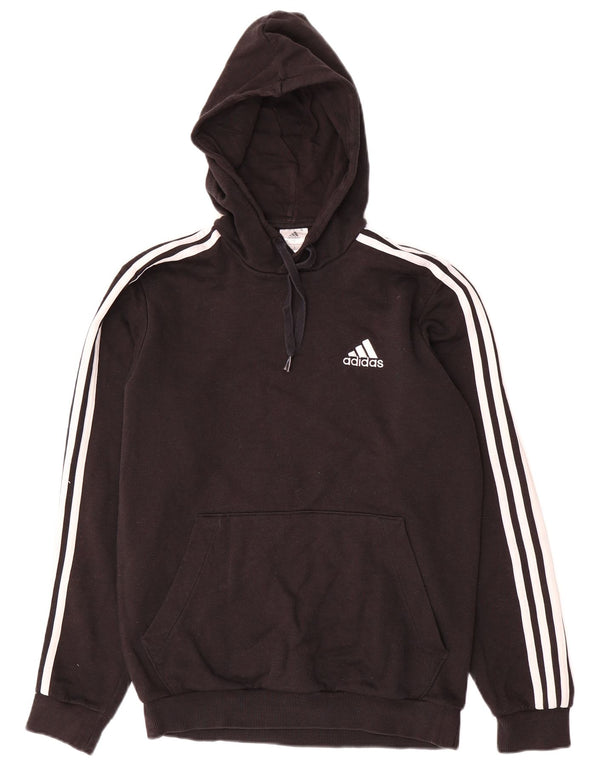 Felpa con cappuccio da uomo Adidas Small nera in poliestere