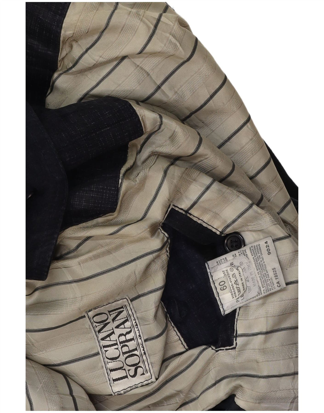 Giacca in pelle scamosciata da uomo Luciano Soprani IT 60 5XL Pelle blu navy