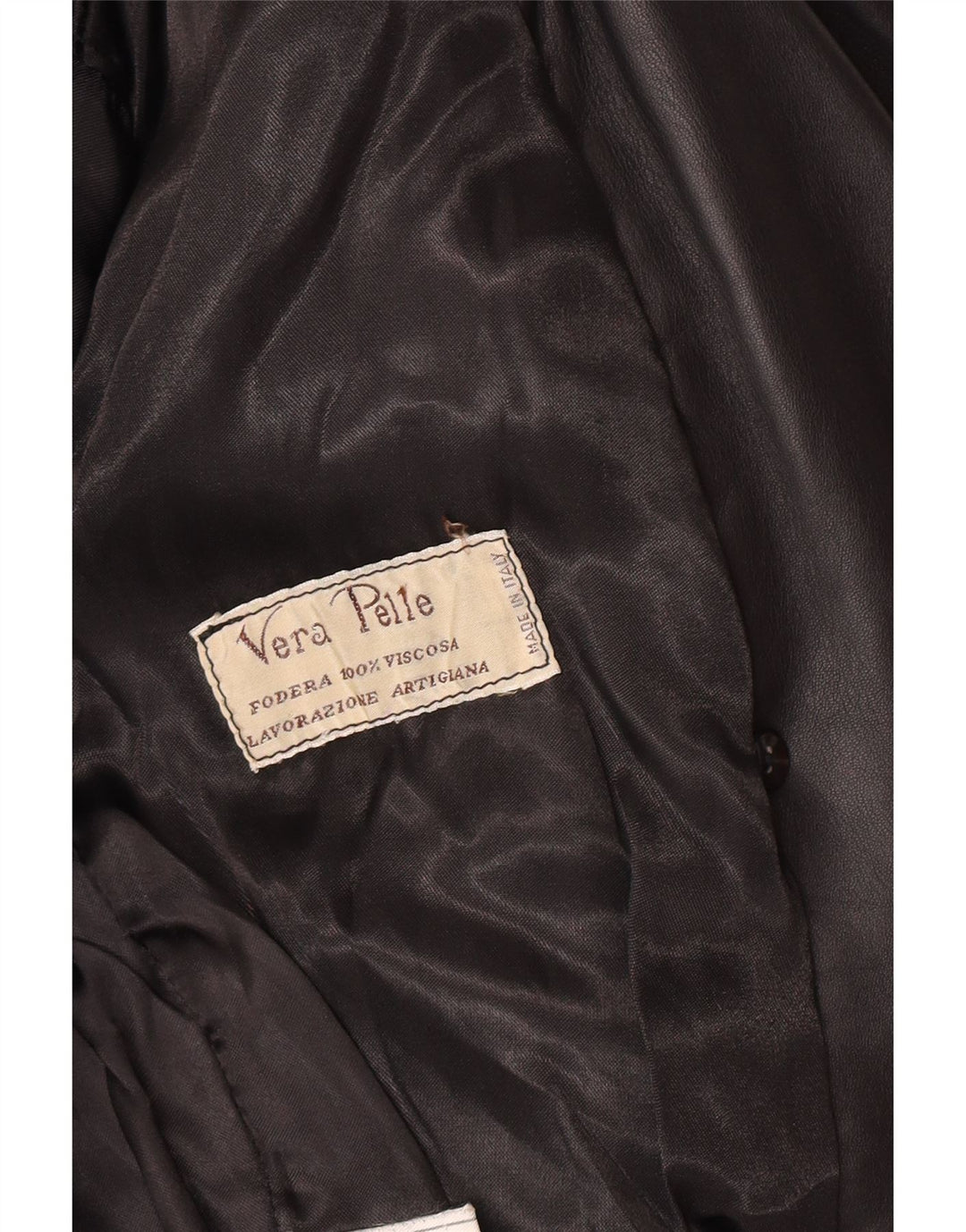 Giacca in pelle da donna vintage UK 14 in pelle nera media