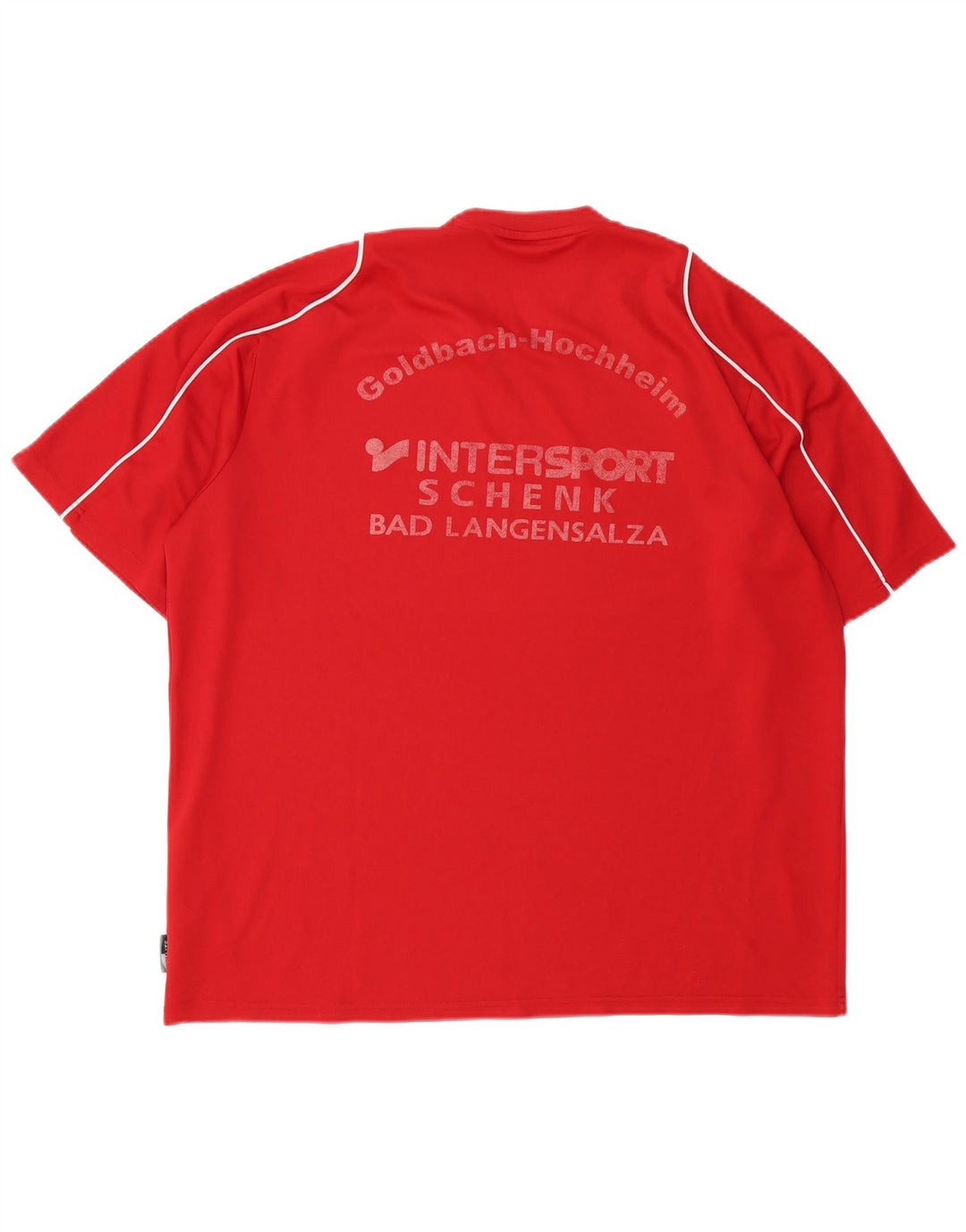 T-shirt grafica Adidas Climalite da uomo XL rossa in poliestere