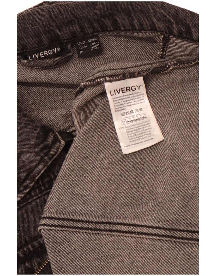 Giacca di jeans da uomo LIVERGY UK 42/44 XL Cotone grigio