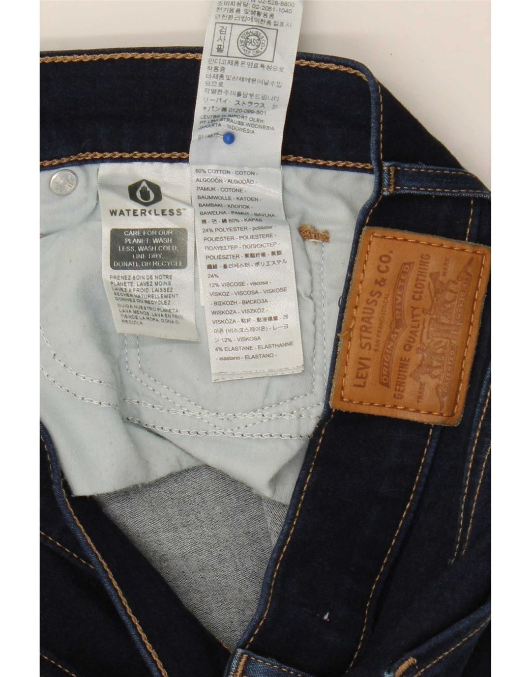 Levi's Donna 312 Shaping Slim Jeans W29 L32 Blu Navy Cotone