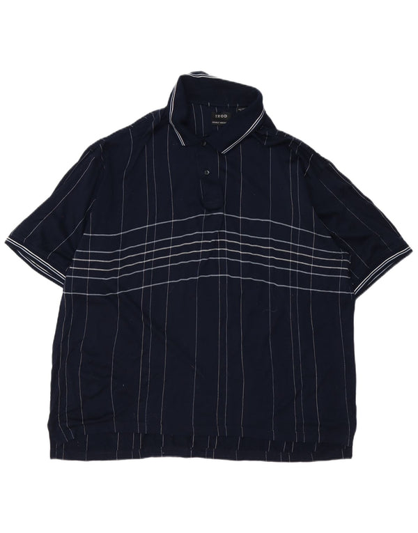 Polo da uomo IZOD XL in cotone a quadri blu navy