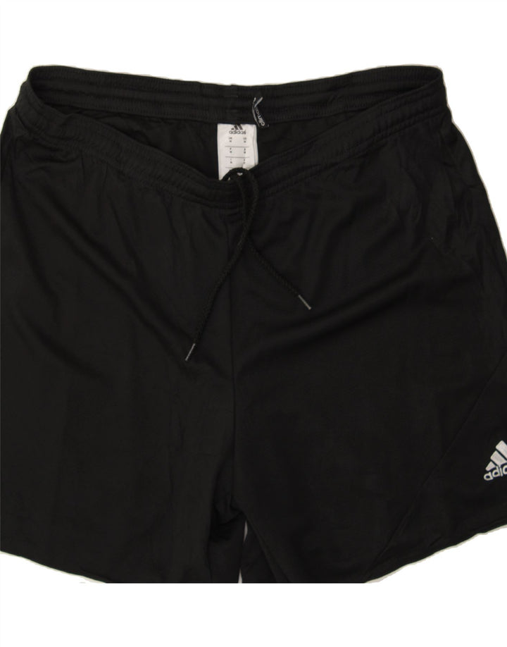 ADIDAS Womens Climalite Sport Shorts UK 12 Medium  Black Polyester Vintage Adidas and Second-Hand Adidas from Messina Hembry 