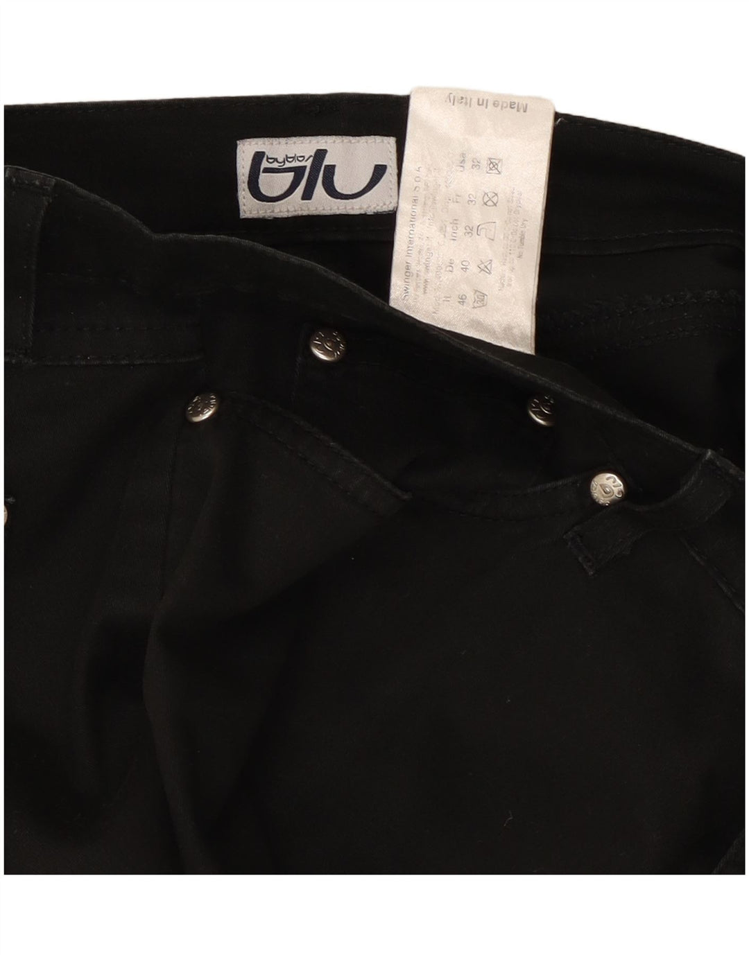 Jeans a gamba larga da donna Byblos W32 L31 cotone nero