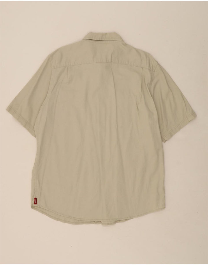WRANGLER Mens Short Sleeve Shirt Large Beige Cotton Vintage Wrangler and Second-Hand Wrangler from Messina Hembry 