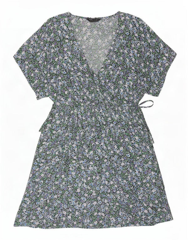 Abito a trapezio da donna Marks & Spencer UK 16 Grande motivo floreale multicolore