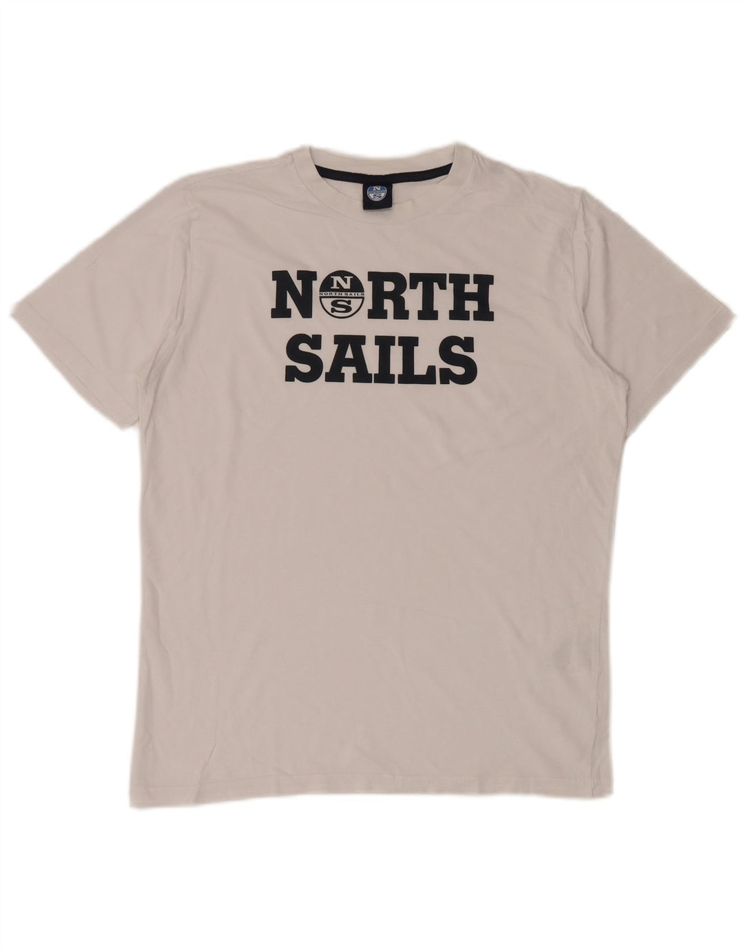 T-shirt grafica da uomo North Sails Top Small in cotone bianco