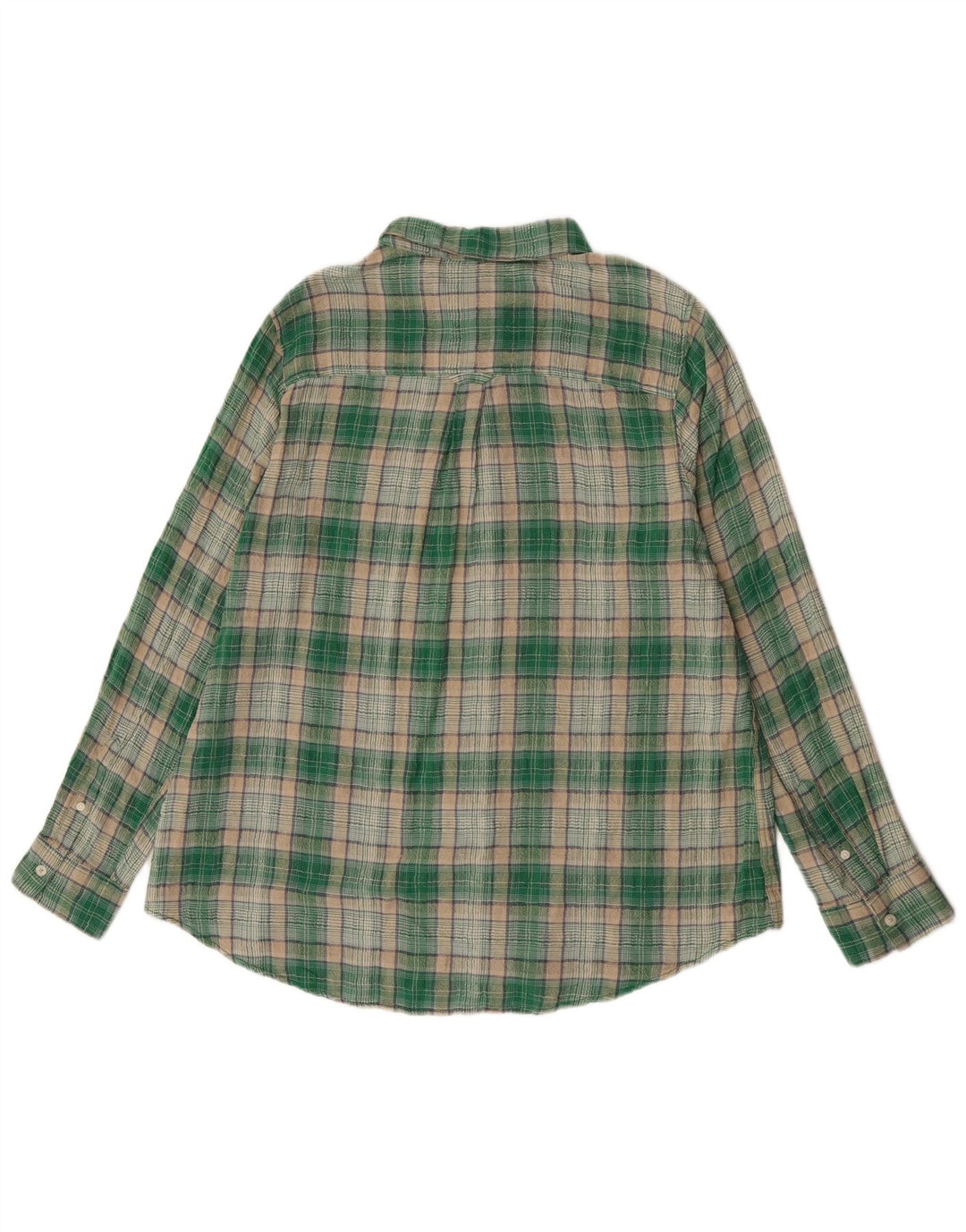 Camicia di flanella da donna Fat Face UK 16 Cotone a quadri verdi grandi