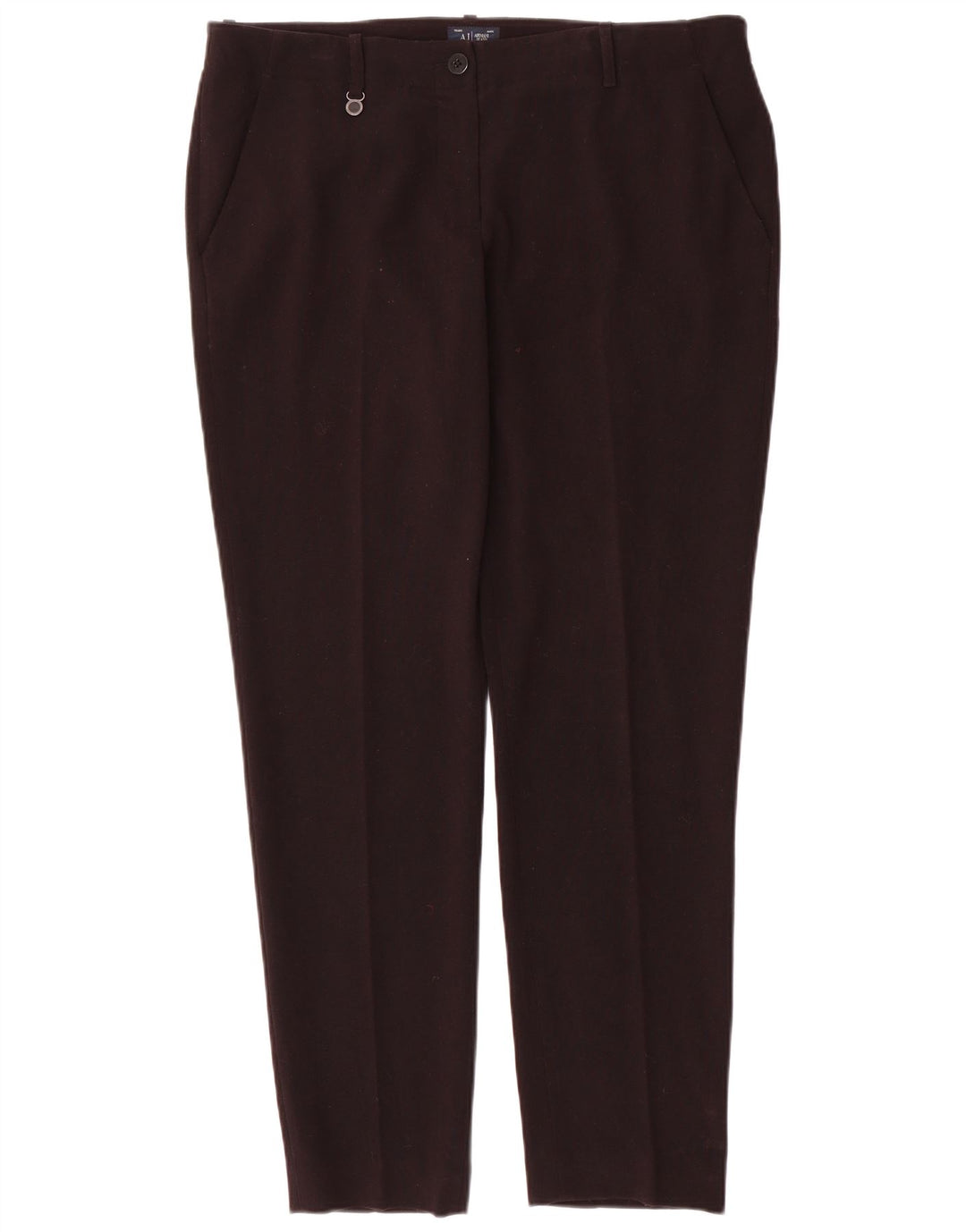 Pantaloni chino slim da donna Armani IT 48 XL W34 L31 Poliestere nero
