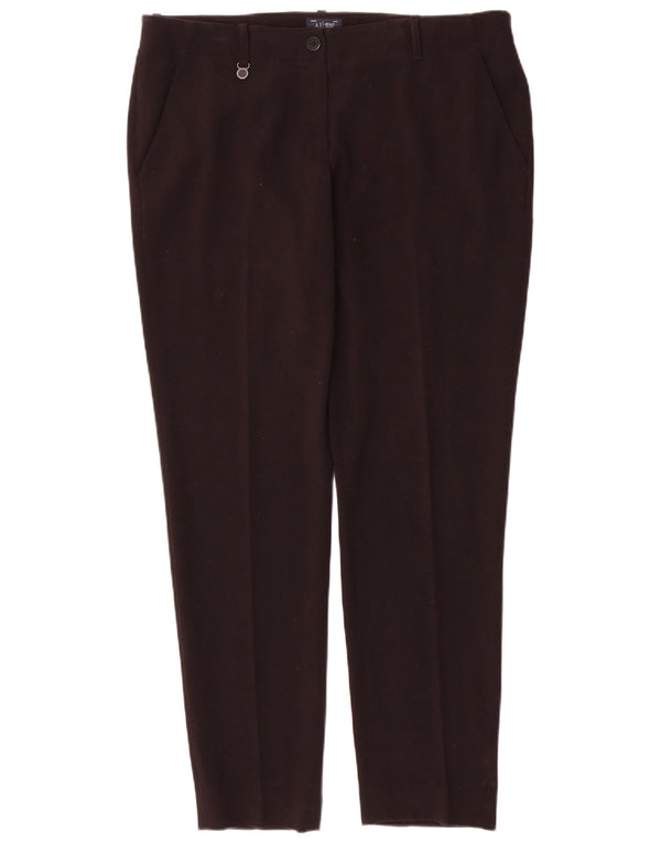 Pantaloni chino slim da donna Armani IT 48 XL W34 L31 Poliestere nero
