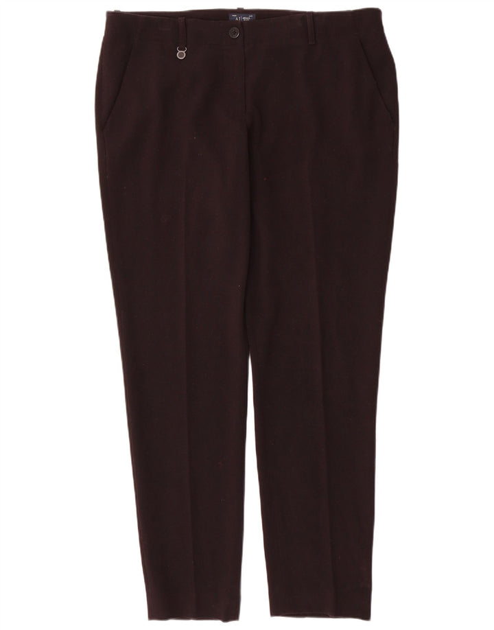 Pantaloni chino slim da donna Armani IT 48 XL W34 L31 Poliestere nero