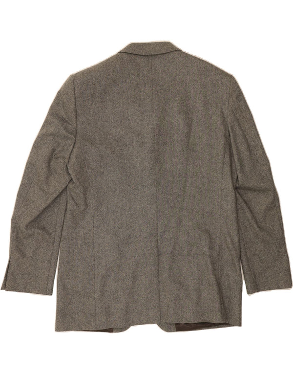 KENZO Mens 3 Button Blazer Jacket IT 56 3XL Grey Wool