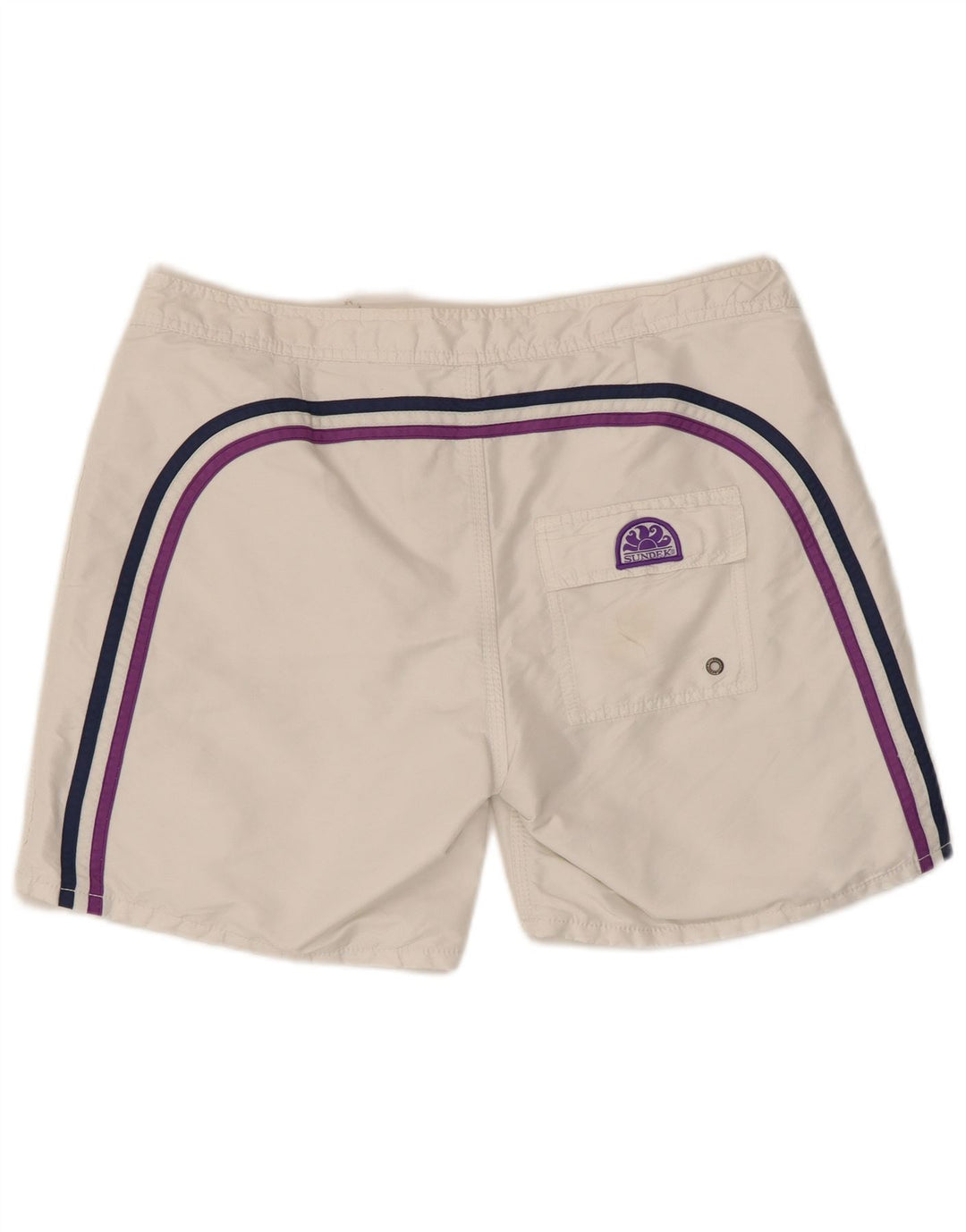 Pantaloncini da bagno da uomo Sundek grandi bianchi in poliestere