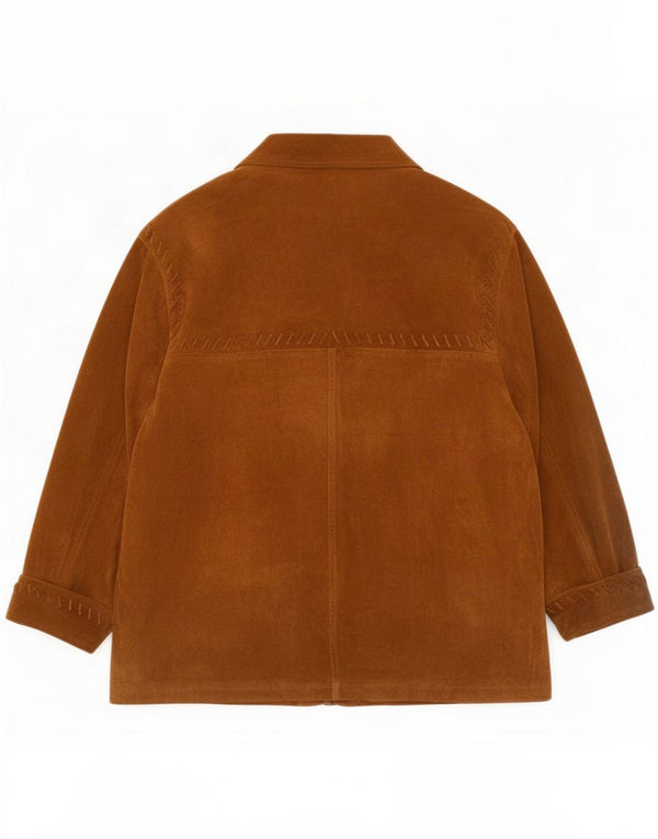 Giacca Donna Scamosciata Oversize Conbipel IT 46 Large Pelle Marrone