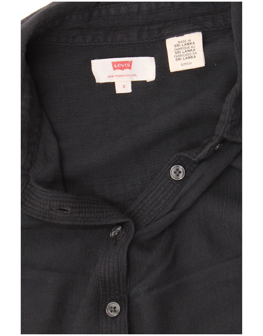 Camicia pullover oversize da donna LEVI'S UK 10 piccola nera