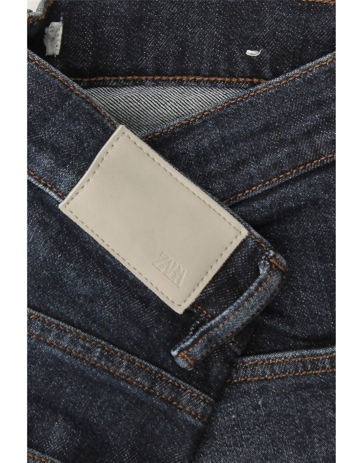 Jeans Cropped Zara Donna W32 L24 Blu Navy