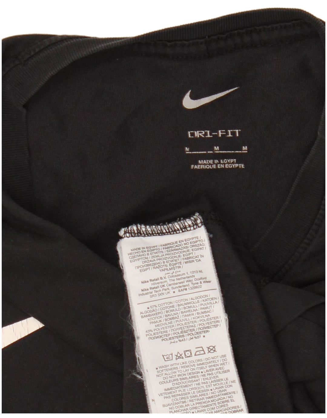 T-shirt Nike Dri Fit da uomo in cotone medio nero
