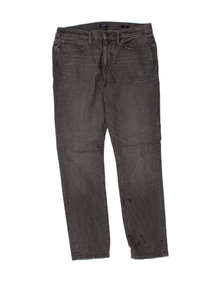 J. CREW Mens Flex Slim Jeans W34 L32 Grey Cotton Vintage J. Crew and Second-Hand J. Crew from Messina Hembry 