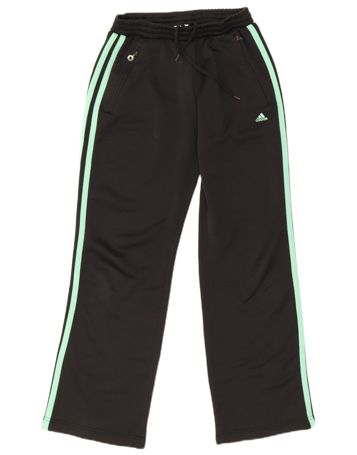 Pantaloni della tuta da donna Adidas UK 10 piccoli poliestere nero