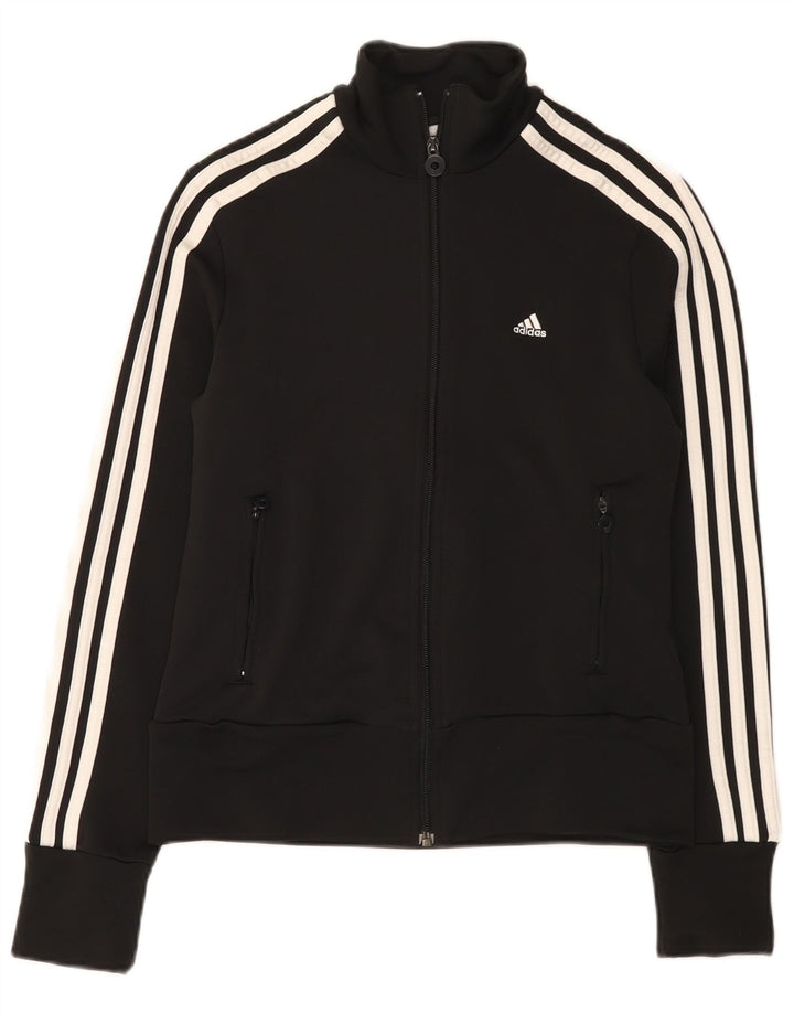 Giacca da tuta da donna Adidas UK 14 Medium Nero Poliestere