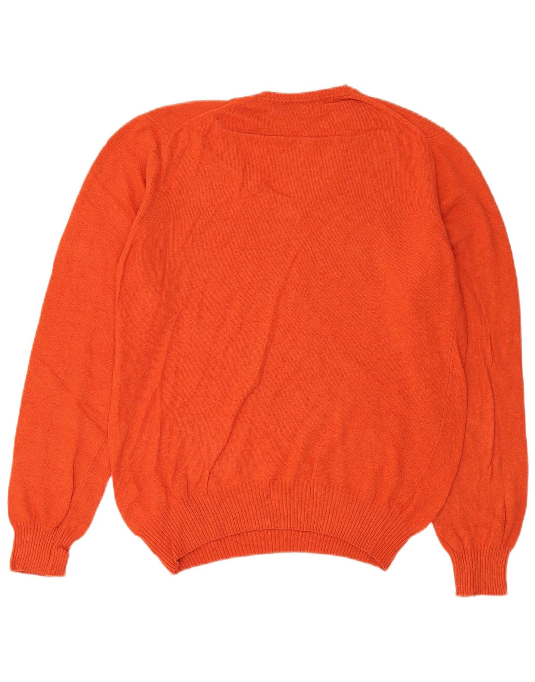 Maglione Zara da uomo con scollo a V grande in viscosa arancione