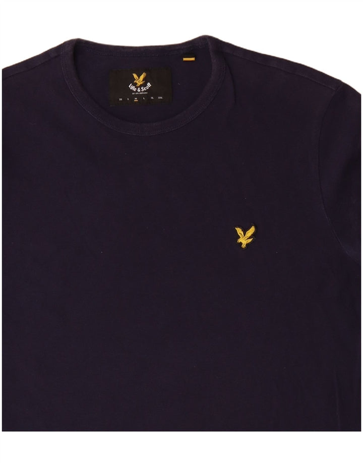 T-shirt da uomo Lyle & Scott Top in cotone blu navy medio