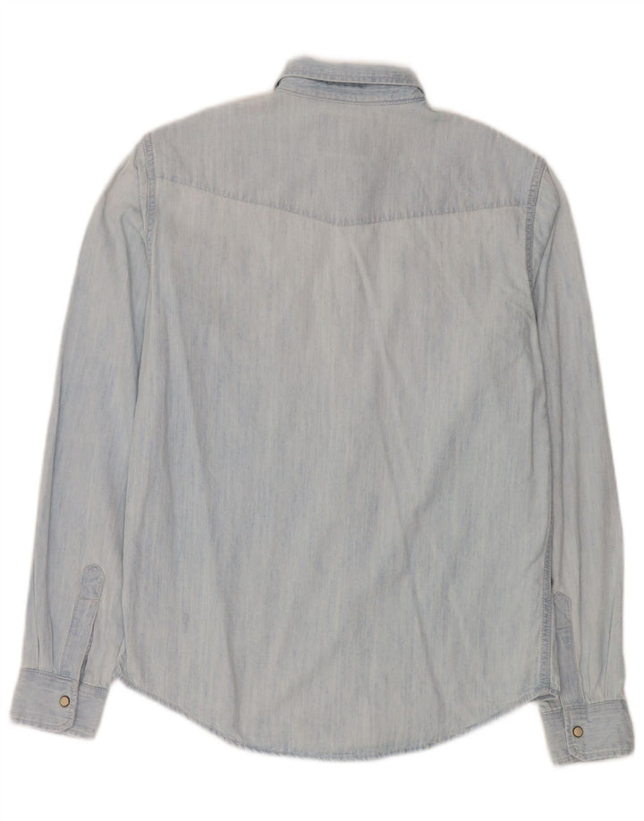 Camicia in denim da uomo Zara blu medio