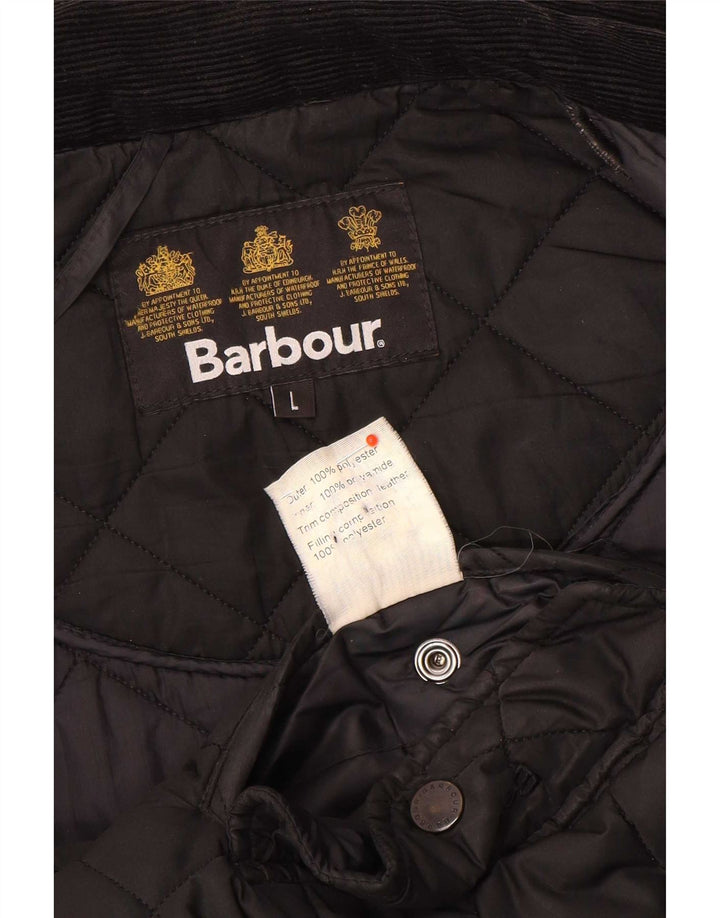 Giacca trapuntata da uomo Barbour UK 40 grande poliestere nero