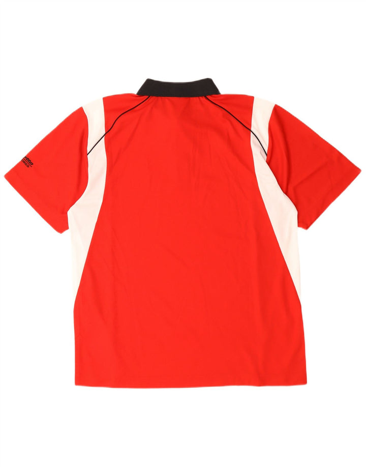 Polo da rugby da uomo Lotto in poliestere color block rosso medio