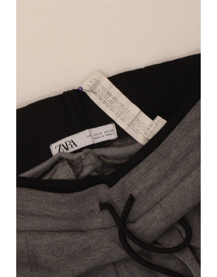 Pantaloni da tuta corti da uomo Zara Small in poliestere color block grigio