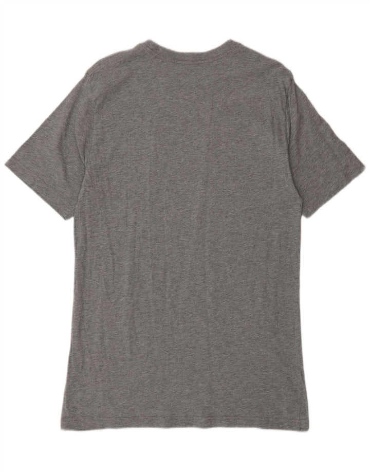 T-shirt grafica Nike da uomo con vestibilità standard, top in cotone mélange grigio medio