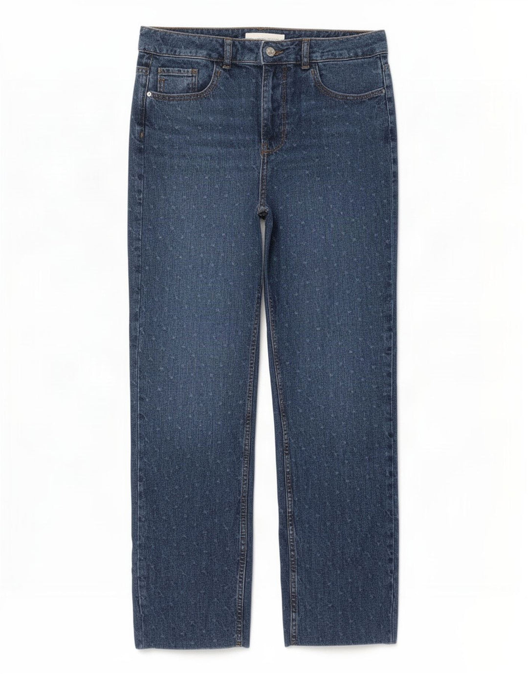 Jeans dritti da donna Zara EU 38 Small W28 L28 Blu maculato