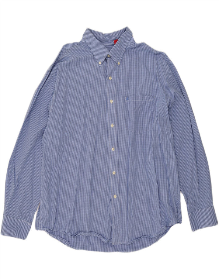 IZOD Mens Shirt XL Blue Check Cotton Vintage Izod and Second-Hand Izod from Messina Hembry 