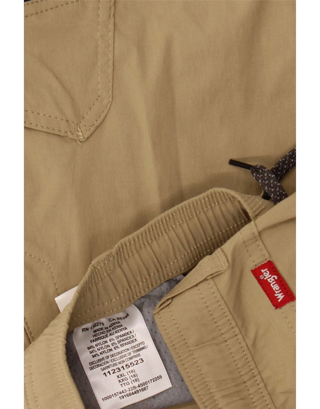 Pantaloncini cargo da ragazzo WRANGLER 15-16 anni 2XL W30 Nylon beige