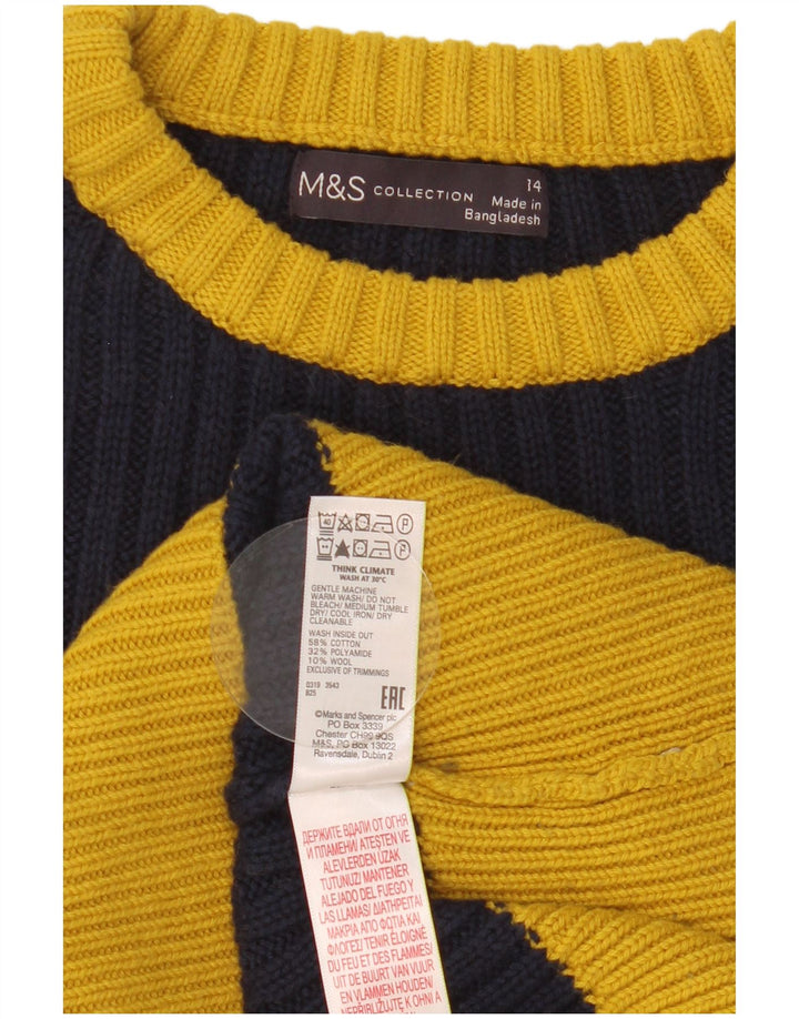 Maglione maglione girocollo da donna Marks & Spencer UK 14 medio multicolore