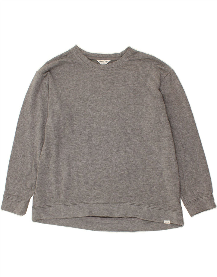 ORVIS Mens Sweatshirt Jumper Large Grey Modal Vintage Orvis and Second-Hand Orvis from Messina Hembry 