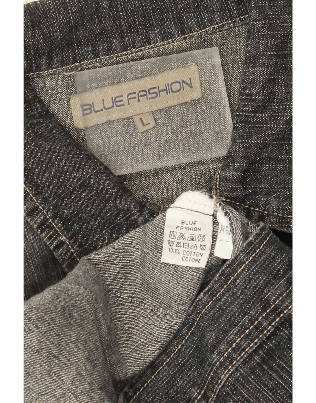 Giacca di jeans vintage da uomo UK 40 grande cotone blu