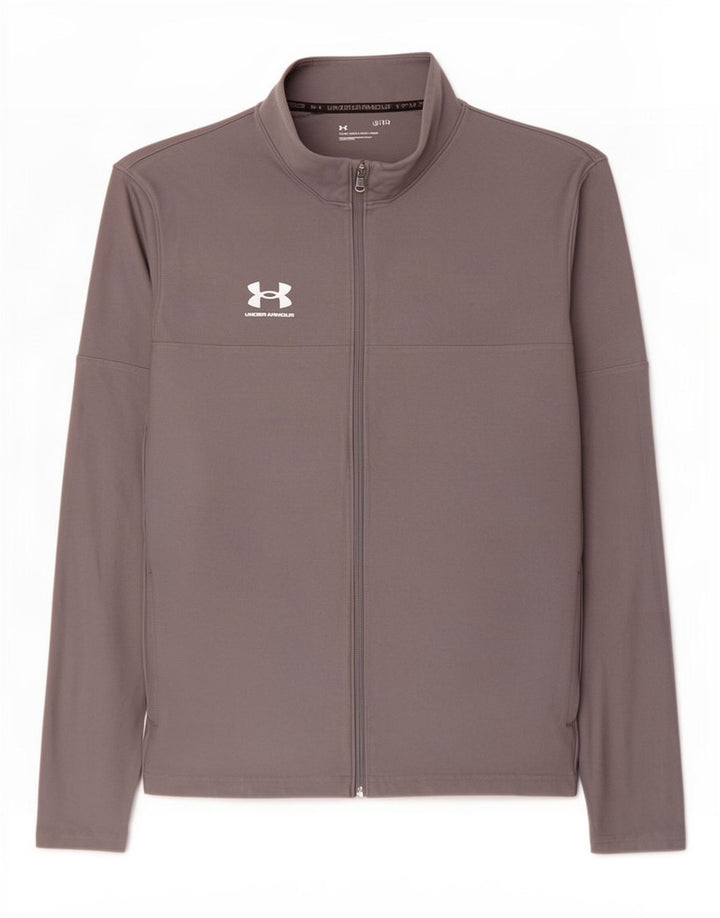 Giacca da ginnastica da uomo Under Armour grande in poliestere grigio