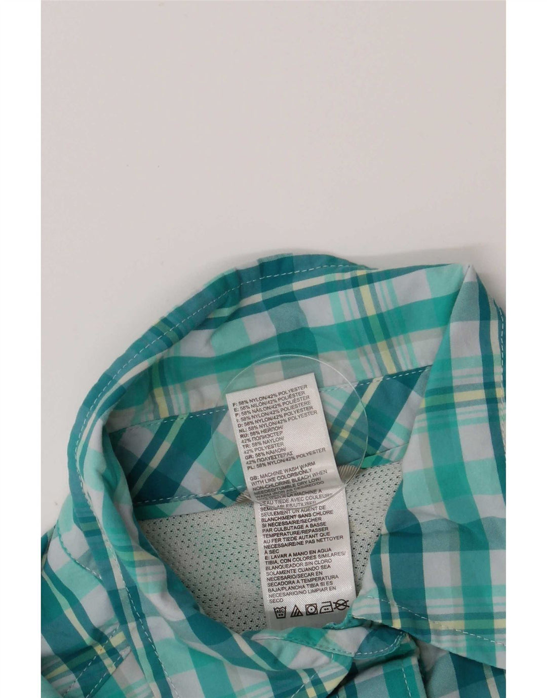 Maglietta da donna The North Face UK 10 Small Green Check Nylon
