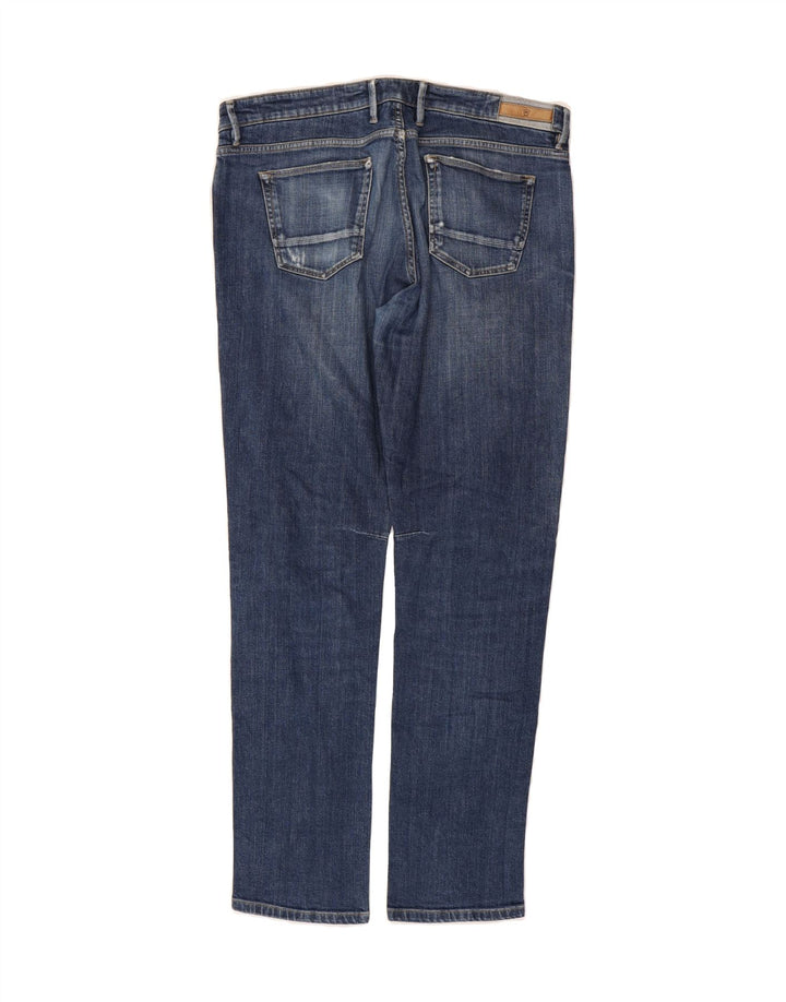 MASSIMO DUTTI Mens Slim Jeans EU 44 Large W34 L32 Blue Cotton Vintage Massimo Dutti and Second-Hand Massimo Dutti from Messina Hembry 