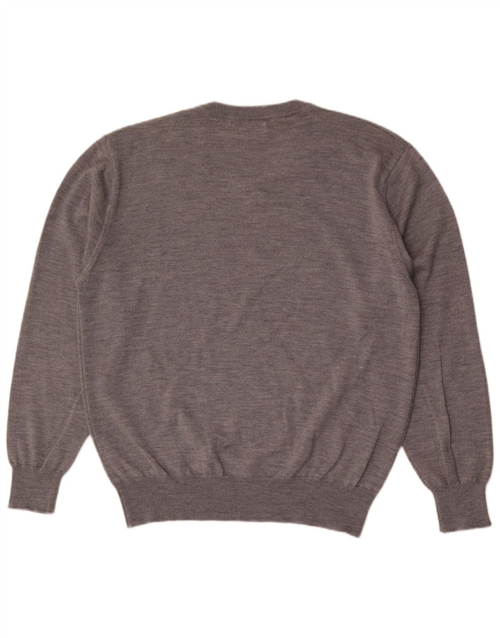 Maglione ORVIS da uomo con scollo a V XL in lana grigia