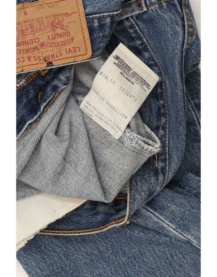 Levi's Uomo 595 Jeans dritti W34 L29 Cotone blu