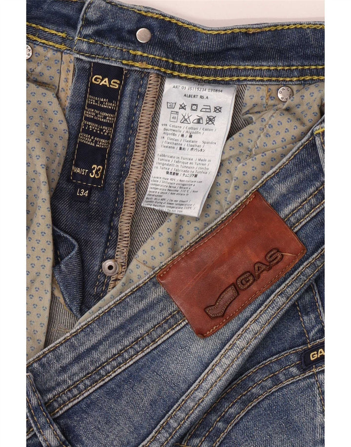 Jeans slim da uomo Gas W33 L34 cotone blu